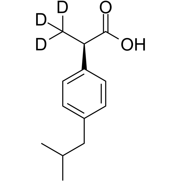 (R)-(-)-Ibuprofen-d3 Chemical Structure (R)-(-)-Ibuprofen-d3(Synonyms: (R)-Ibuprofen-d3)