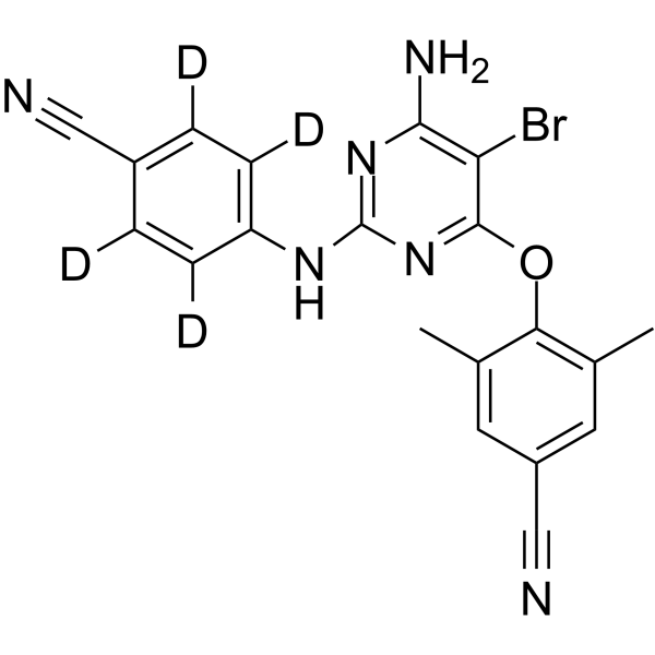 Etravirine D4 Chemical Structure Etravirine D4(Synonyms: 依曲韦林 D4; TMC-125 D4; R-165335 D4)