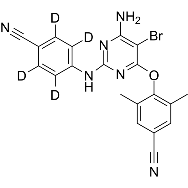 Etravirine D4(Synonyms: 依曲韦林 D4; TMC-125 D4;  R-165335 D4)