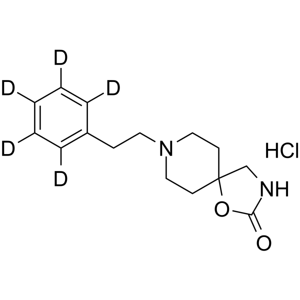 Fenspiride-d5 hydrochloride Chemical Structure Fenspiride-d5 hydrochloride(Synonyms: 芬司匹利盐酸盐 d5 (盐酸盐))
