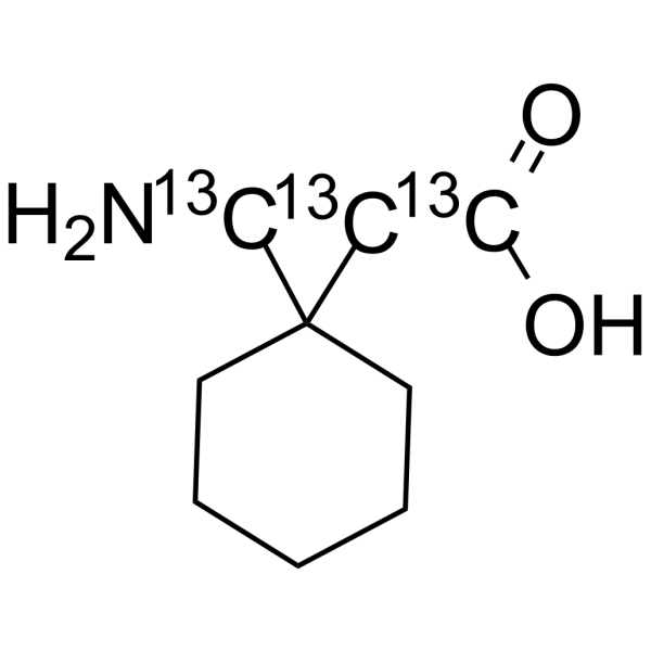 Gabapentin-13C3 Chemical Structure Gabapentin-13C3(Synonyms: 加巴喷丁 13C3)