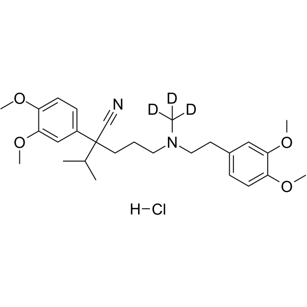 Verapamil-d3 hydrochloride(Synonyms: (±)-Verapamil-d3 hydrochloride; CP-16533-1-d3 hydrochloride)