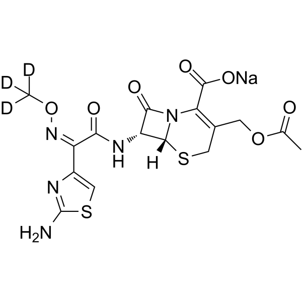 Cefotaxime-d3 sodium Chemical Structure Cefotaxime-d3 sodium(Synonyms: Cefotaxim-d3 sodium; HR-756-d3 sodium)