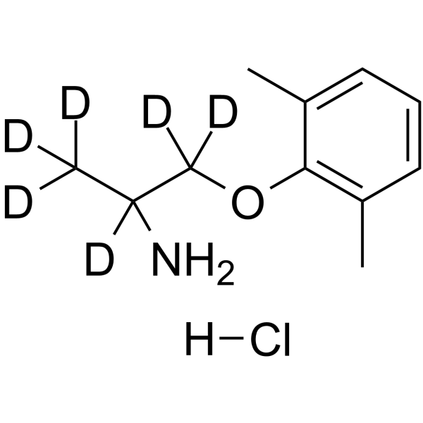Mexiletine-d6 hydrochloride Chemical Structure Mexiletine-d6 hydrochloride(Synonyms: KOE-1173-d6 hydrochloride)