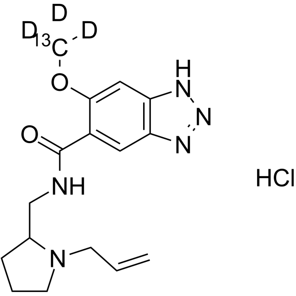 Alizapride-13C,d3 hydrochloride Chemical Structure Alizapride-13C,d3 hydrochloride