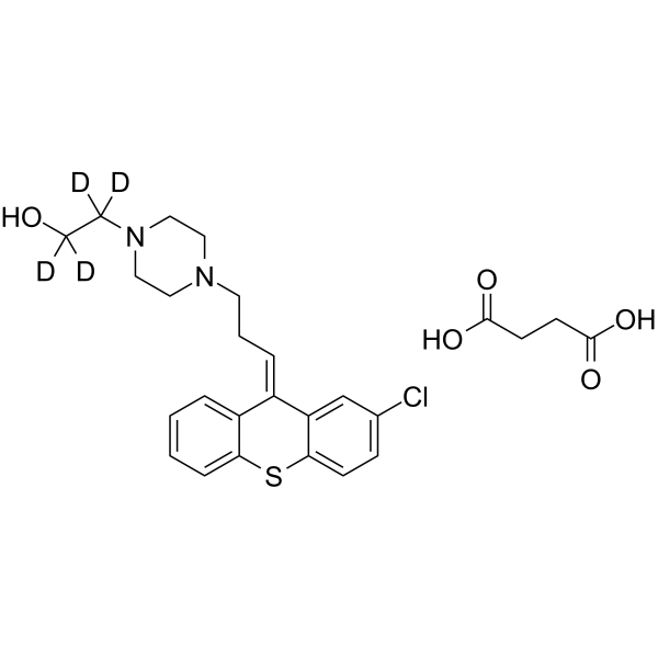 Zuclopenthixol-d4 succinate salt Chemical Structure Zuclopenthixol-d4 succinate salt