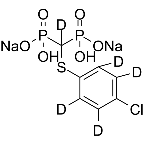 Tiludronate-d5 sodium Chemical Structure Tiludronate-d5 sodium(Synonyms: Tiludronic acid-d5 sodium)