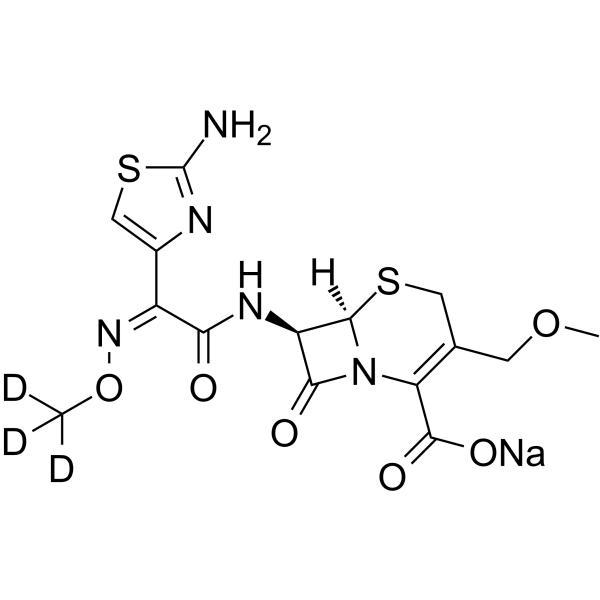 Cefpodoxime-d3 sodium Chemical Structure Cefpodoxime-d3 sodium
