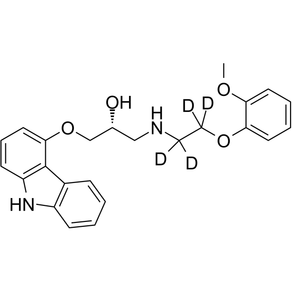 (R)-Carvedilol-d4 Chemical Structure (R)-Carvedilol-d4(Synonyms: (R)-BM 14190-d4)