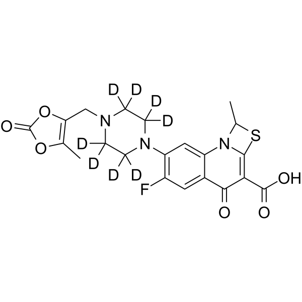 Prulifloxacin-d8 Chemical Structure Prulifloxacin-d8(Synonyms: 普卢利沙星 d8)