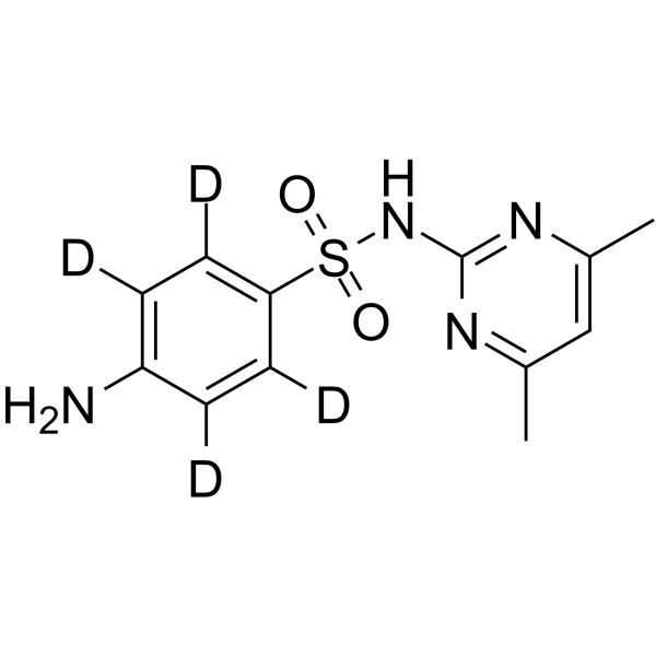 Sulfamethazine-d4 Chemical Structure Sulfamethazine-d4(Synonyms: Sulfadimidine-d4; Sulfadimerazine-d4)