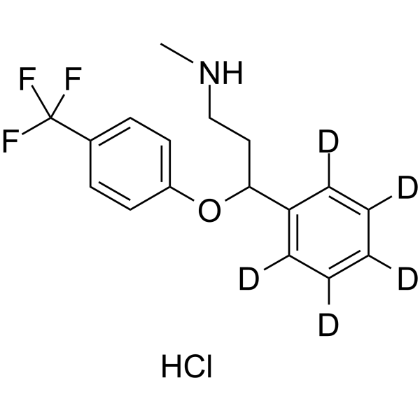 Fluoxetine-d5 hydrochloride Chemical Structure Fluoxetine-d5 hydrochloride(Synonyms: LY 110140-d5)