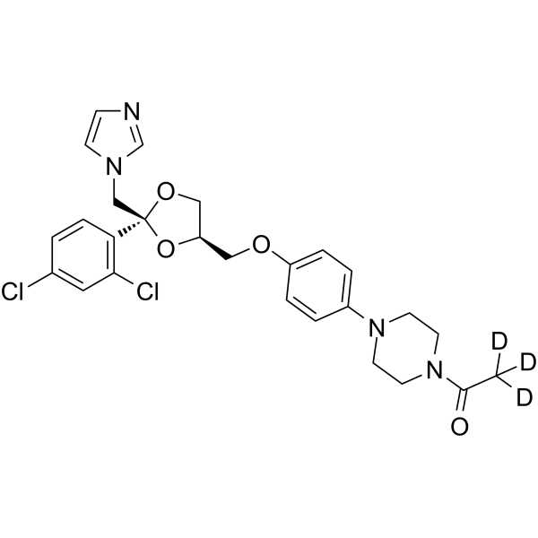 (-)-Ketoconazole-d3 Chemical Structure (-)-Ketoconazole-d3(Synonyms: (-)-Ketoconazol-d3; (-)-R 41400-d3)