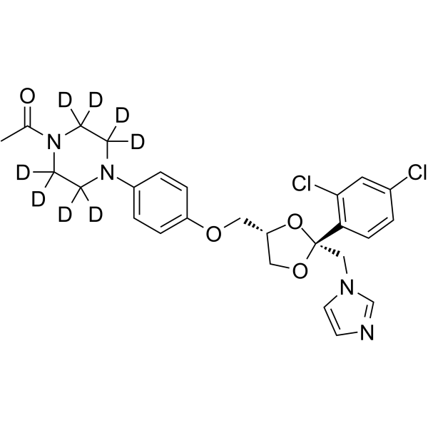 Ketoconazole-d8 Chemical Structure Ketoconazole-d8(Synonyms: 酮康唑 d8)