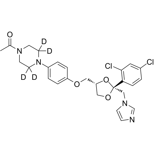 Ketoconazole-d4 Chemical Structure Ketoconazole-d4(Synonyms: Ketoconazol-d4; R 41400-d4)