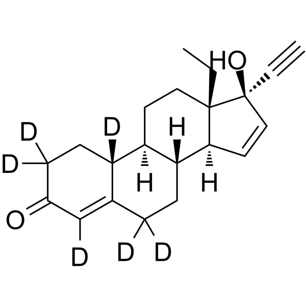Gestodene-d6 Chemical Structure Gestodene-d6(Synonyms: SHB 331-d6; WL 70-d6)