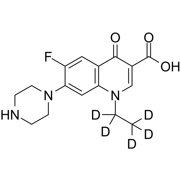 Norfloxacin-d5 Chemical Structure Norfloxacin-d5(Synonyms: 诺氟沙星 d5)