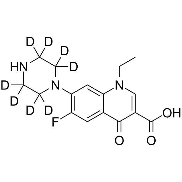 Norfloxacin-d8 Chemical Structure Norfloxacin-d8(Synonyms: MK-0366-d8)