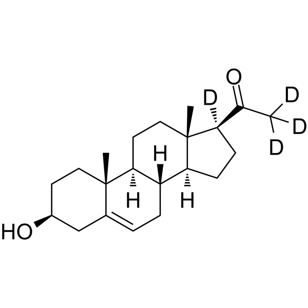 Pregnenolone-d4-1 Chemical Structure Pregnenolone-d4-1(Synonyms: 3β-Hydroxy-5-pregnen-20-one-d4-1)