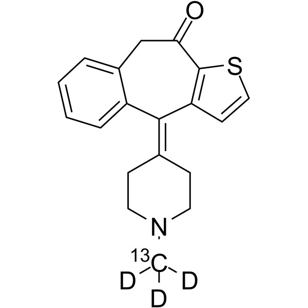 Ketotifen-13C,d3 Chemical Structure Ketotifen-13C,d3
