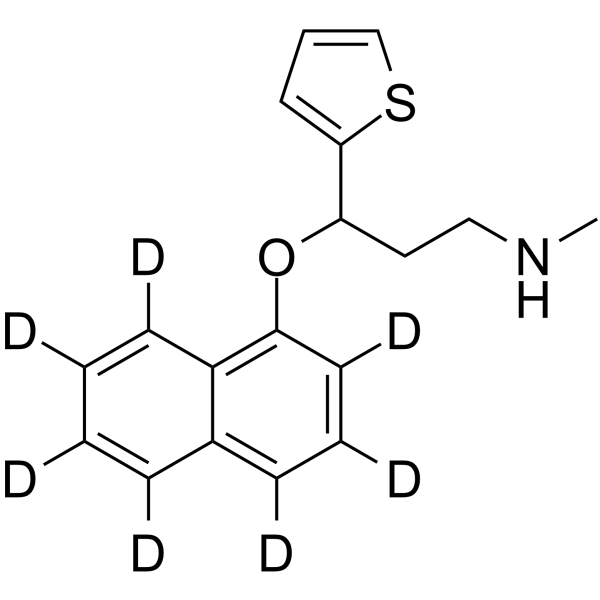 (±)-Duloxetine-d7 Chemical Structure (±)-Duloxetine-d7(Synonyms: (Rac)-Duloxetine-d7)