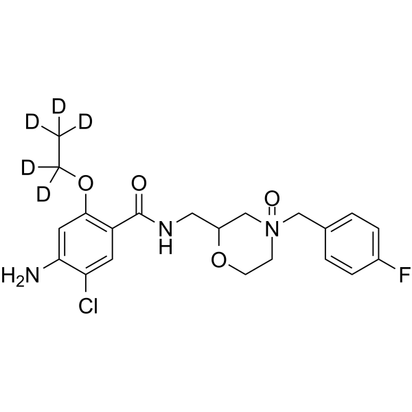 Mosapride-d5 N-Oxide Chemical Structure Mosapride-d5 N-Oxide