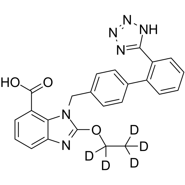 Candesartan-d5 Chemical Structure Candesartan-d5(Synonyms: 坎地沙坦 d5)