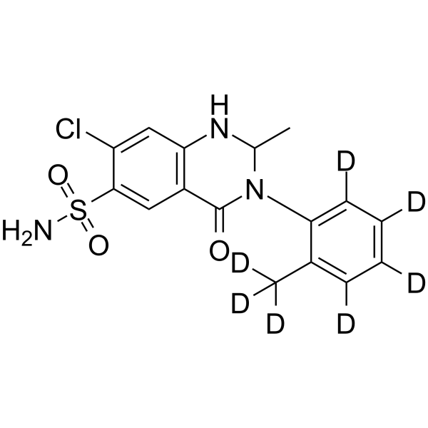 Metolazone-d7 Chemical Structure Metolazone-d7(Synonyms: SR-720-22-d7)