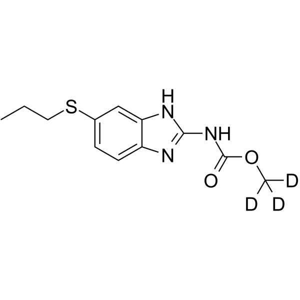 Albendazole-d3 Chemical Structure Albendazole-d3(Synonyms: 阿苯达唑 d3)