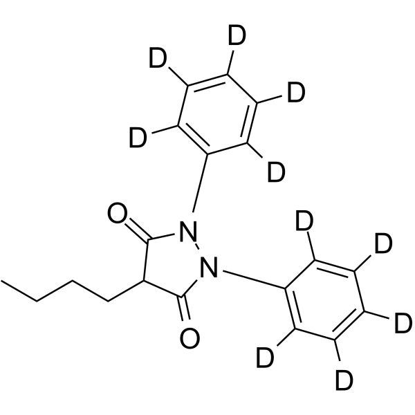 Phenylbutazone(diphenyl-d10) Chemical Structure Phenylbutazone(diphenyl-d10)(Synonyms: 保泰松 d10)