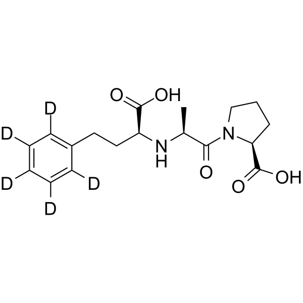 Enalaprilat D5 Chemical Structure Enalaprilat D5(Synonyms: 依那普利拉 D5; MK-422 D5)