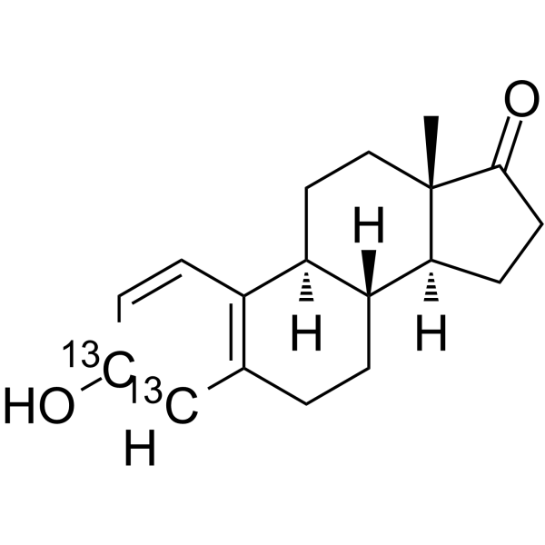 Estrone-13C2 Chemical Structure Estrone-13C2(Synonyms: E1-13C2; Oestrone-13C2)