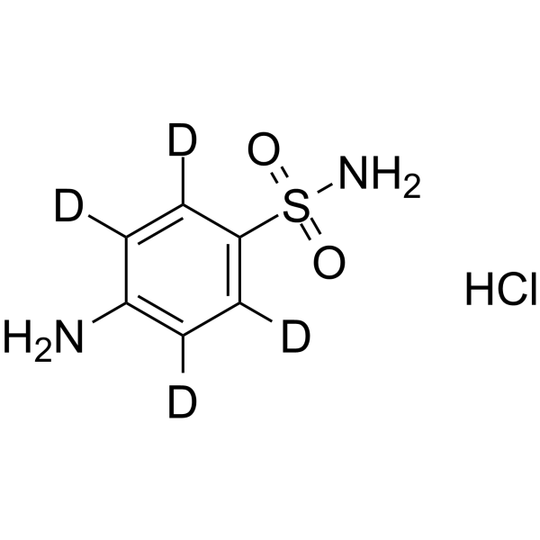 Sulfanilamide-d4 hydrochloride Chemical Structure Sulfanilamide-d4 hydrochloride(Synonyms: Sulphanilamide-d4 hydrochloride)