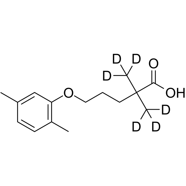 Gemfibrozil-d6 Chemical Structure Gemfibrozil-d6(Synonyms: CI-719-d6)