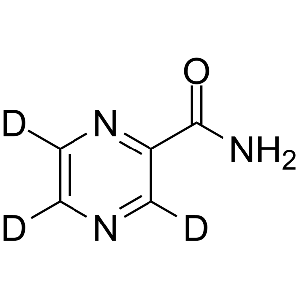 Pyrazinamide-d3 Chemical Structure Pyrazinamide-d3(Synonyms: Pyrazinecarboxamide-d3; Pyrazinoic acid amide-d3)