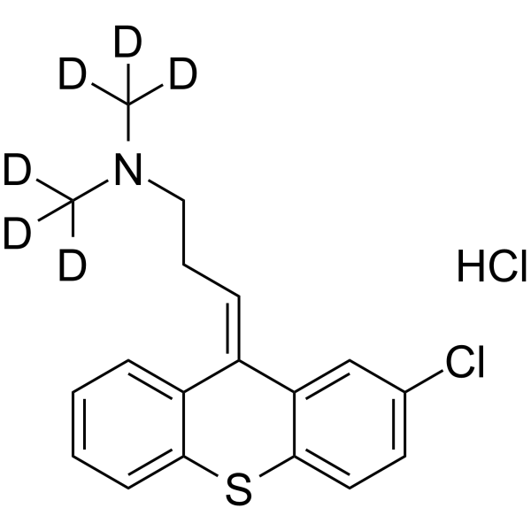 (E)-Chlorprothixene-d6 hydrochloride Chemical Structure (E)-Chlorprothixene-d6 hydrochloride