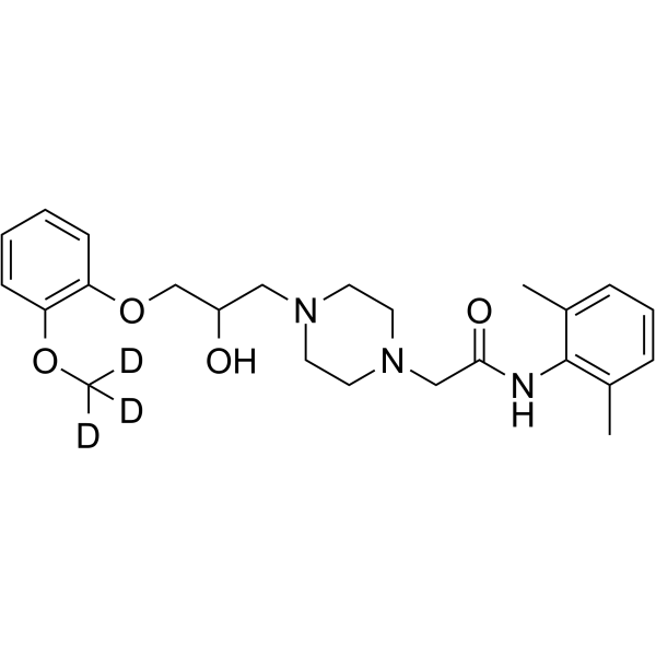 Ranolazine-d3 Chemical Structure Ranolazine-d3(Synonyms: 雷诺嗪 d3)