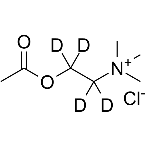 Acetylcholine-d4 chloride Chemical Structure Acetylcholine-d4 chloride(Synonyms: ACh-d4 chloride)