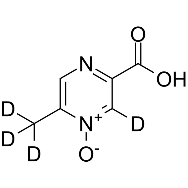 Acipimox-d4 Chemical Structure Acipimox-d4(Synonyms: 阿西莫司 d4)
