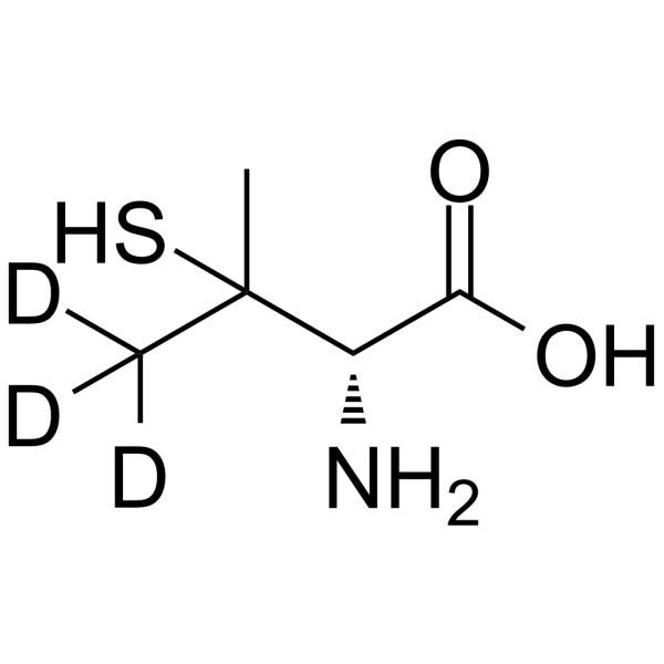Penicillamine-d3 Chemical Structure Penicillamine-d3(Synonyms: D-(-)-Penicillamine-d3)