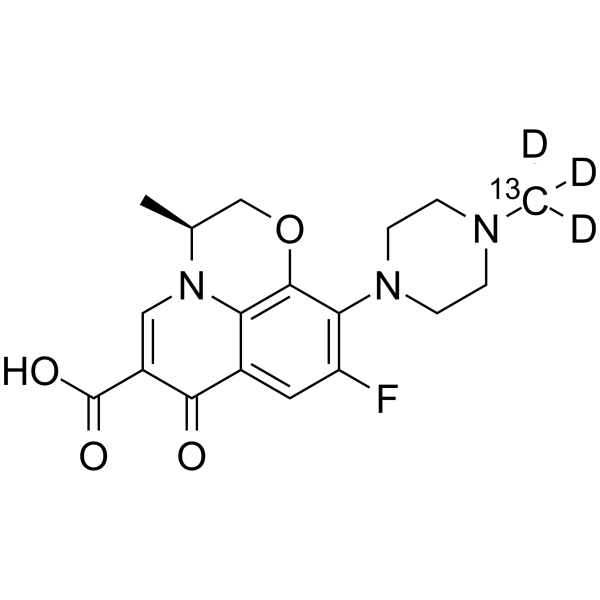 Levofloxacin-13C,d3 Chemical Structure Levofloxacin-13C,d3(Synonyms: (-)-Ofloxacin-13C,d3)