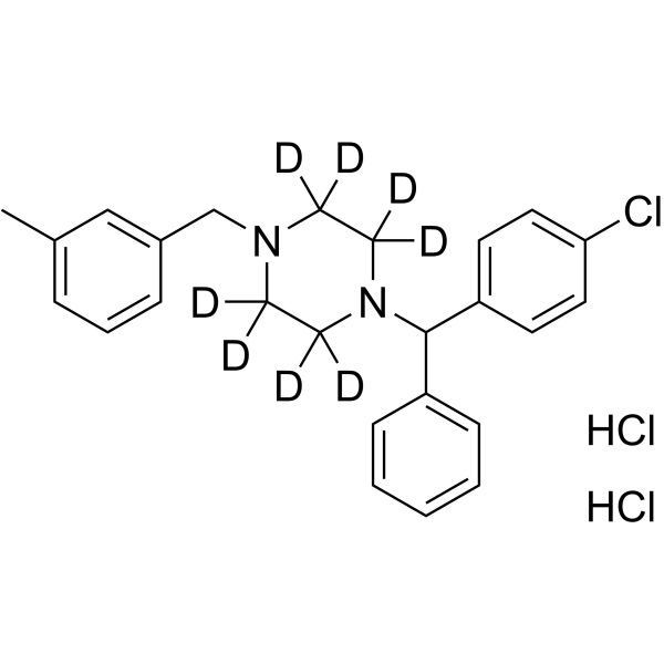 Meclizine-d8 dihydrochloride Chemical Structure Meclizine-d8 dihydrochloride(Synonyms: Meclozine-d8 dihydrochloride)