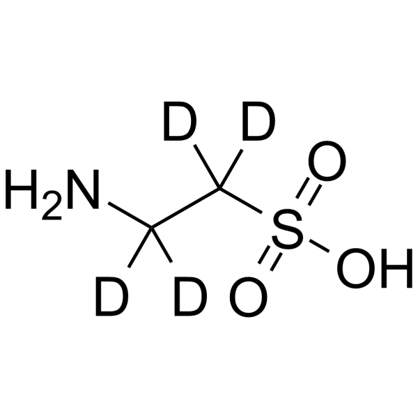 Taurine-d4 Chemical Structure Taurine-d4(Synonyms: 2-Aminoethanesulfonic acid-d4)