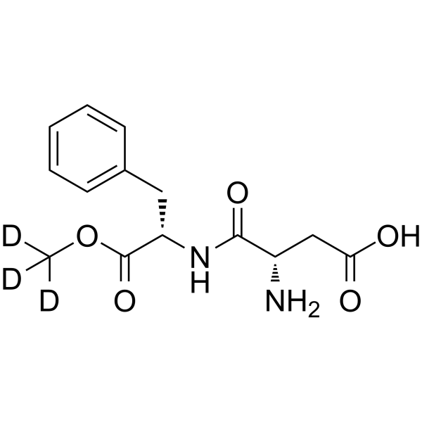 Aspartame-d3 Chemical Structure Aspartame-d3(Synonyms: SC-18862-d3)