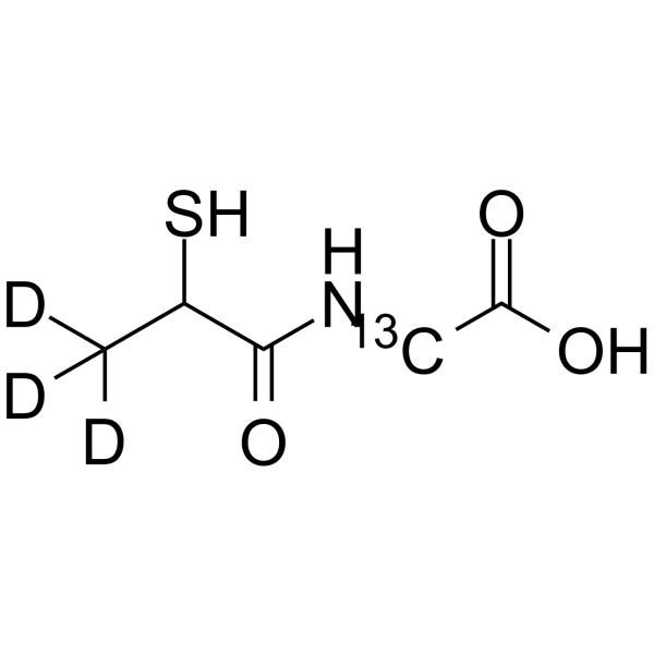 Tiopronin 13C D3(Synonyms: 硫普罗宁 13C D3)