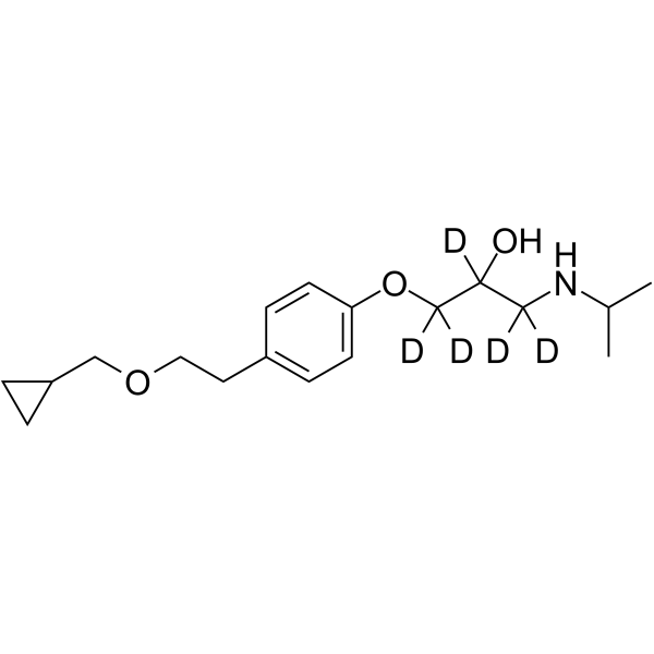 Betaxolol-d5 Chemical Structure Betaxolol-d5(Synonyms: 倍他洛尔 d5)