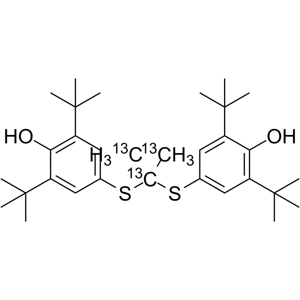 Probucol-13C3 Chemical Structure Probucol-13C3(Synonyms: 普罗布考 13C3)