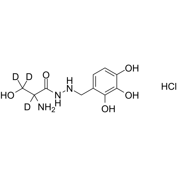 Benserazide-d3 hydrochloride Chemical Structure Benserazide-d3 hydrochloride(Synonyms: Serazide-d3; Ro 4-4602-d3)