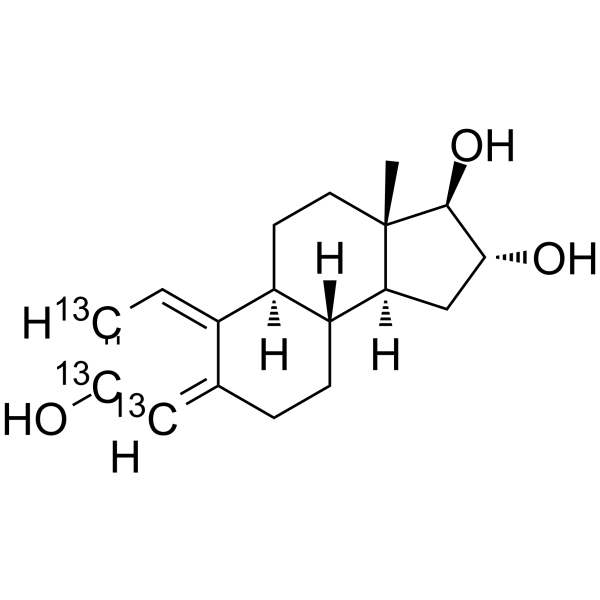 Estriol-13C3 Chemical Structure Estriol-13C3(Synonyms: Oestriol-13C3)