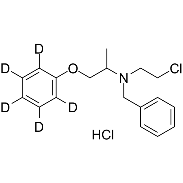 Phenoxybenzamine-d5 hydrochloride Chemical Structure Phenoxybenzamine-d5 hydrochloride(Synonyms: 盐酸酚苄明 d5 (盐酸盐))